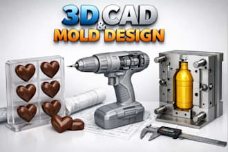 do 3d cad design for 3d printing, product and mold design,