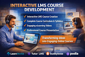 create interactive lms course, course curriculum, elearning video, syllabus