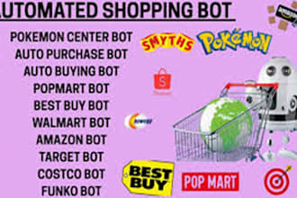 do checkout bot, pop mart bot, auto buying bot, pokemon card bot, purchase bot