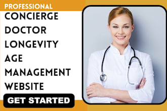 design concierge doctor, age management, longevity therapy website