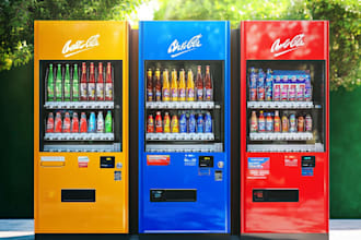 do a catchy vending machine design