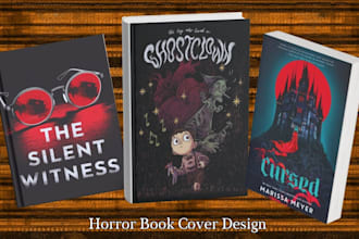 do your horror, thriller, dark fantasy, crime book cover or ebook cover design