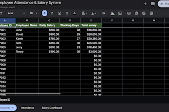 create an employee attendance and payroll tracker in excel or google sheets