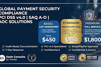 provide pci dss compliance saq assessment and aoc report for merchants