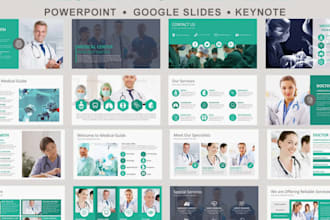 do powerpoint medical presentation, healthcare pitch deck, medical seminar slide