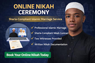 perform your online nikah with witnesses and legal documents