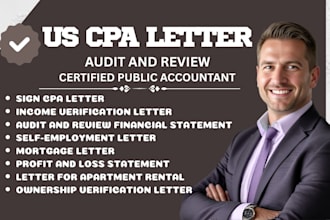 prepare US CPA letter CPA comfort letter CPA mortgage letter financial statement