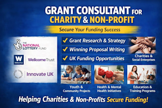 be your consultant to secure funding for charity and nonprofit grant