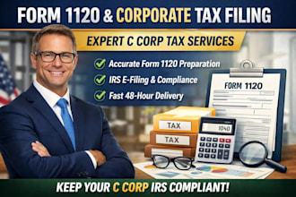 file form 1120 for c corp and handle corporate tax compliance within 48 hours