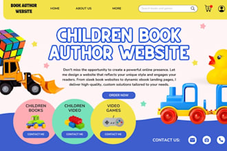 ebook landing page, children book landing page, kids book website, kids book seo