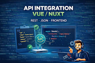 integrate or fix API connections in your vue or nuxt app