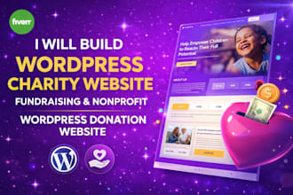 build wordpress charity website fundraising nonprofit wordpress donation website