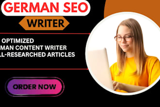 create SEO optimized german website content