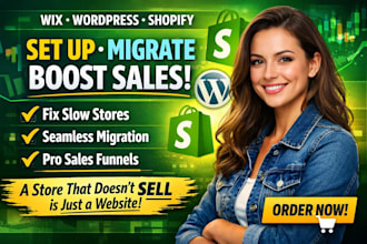 do hook online store setup, wix, wordpress, shopify migration sales mechanism
