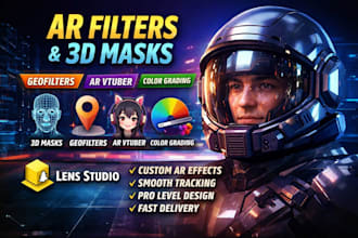 ar filter 3d mask geofilter ar vtuber color grading for lens studio