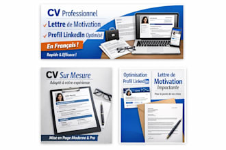 write a professional CV and cover letter in french