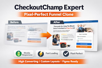 be your professional checkoutchamp expert to clone funnel