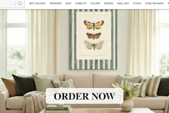 design wall art shopify store wall art website print on demand website
