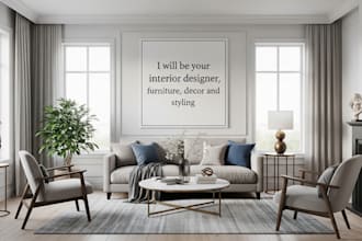 be your interior designer, furniture, decor and styling