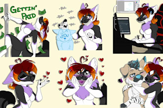 l create furry telegram and discord animated crypto sticker pack
