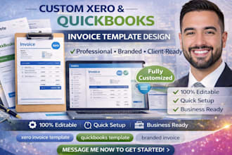 design custom xero and quickbooks invoice template