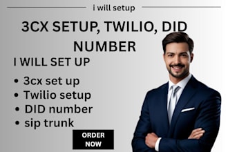configure 3cx pbx inbound outbound call, did number sip trunk, twilio