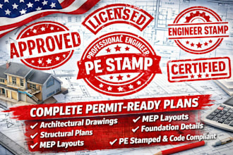 provide permit drawings with licensed engineer stamp alabama, maryland, georgia