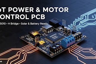 design iot power and motor control pcb with rak5010, lipo battery, solar input