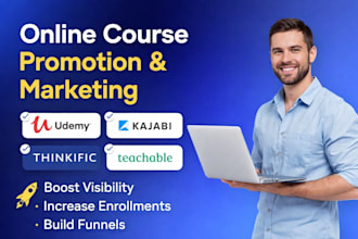 promote and market your online course udemy kajabi program
