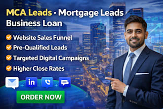business loan leads mca leads mortgage leads business loan website sales funnel