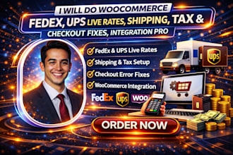 do woocommerce fedex,ups live rates,shipping tax,checkout fixes,integration pro