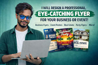 design a professional eye catching flyer for your business or event