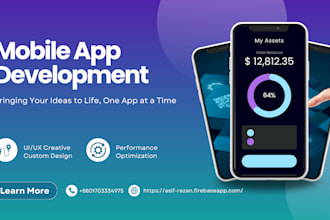 develop a professional flutter hybrid mobile app for android and ios