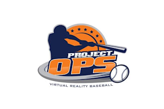 make top quality logo for virtual reality baseball training