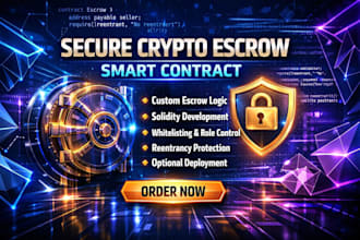 build a secure crypto escrow smart contract on polygon with solidity