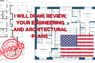 draw review architectural engineering floor plan mep hvac for city permit