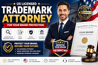 provide US licensed trademark attorney service for brand protection