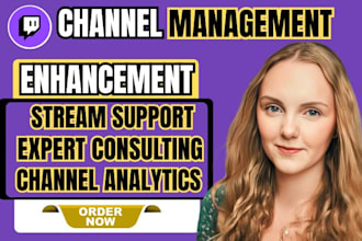 do twitch channel promotion and marketing management for your channel