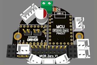 rp2040 pcb, pico w pcb, microcontroller pcb, usb pcb, motor driver pcb, led pcb
