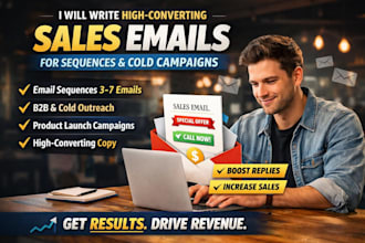 do sales email copywriting for sales email sequences and cold campaigns