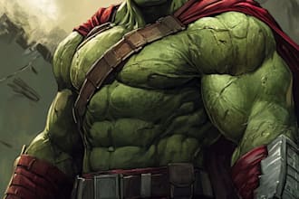 draw comic book illustration, marvel comic, superhero
