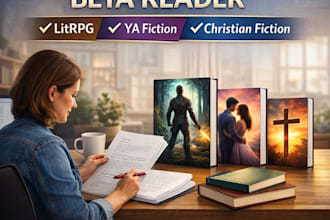 beta read your litrpg, ya, or christian fiction novel