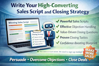 write your high converting sales script and closing strategy