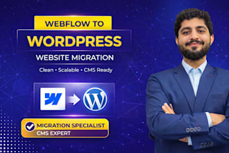 convert webflow to wordpress website