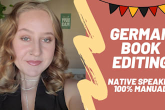 professionally copy edit and proofread your german book