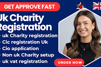 register UK charity,  cio, cic, registration and charity commission compliance
