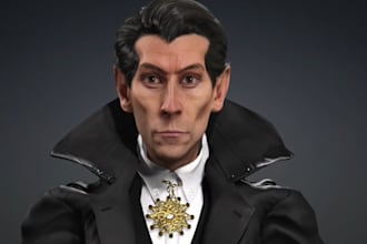 sculpt3d avatar,horror,vampire model ready for game,roblox r15,r6 character, glb