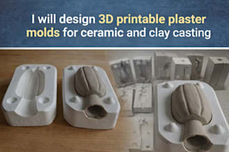 design 3d printable plaster mold for ceramic and clay casting
