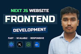 develop modern next js website or web application