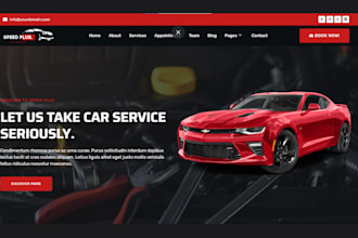 design automotive website autopart store car part website auto repair website